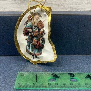 Hand painted shell ornament